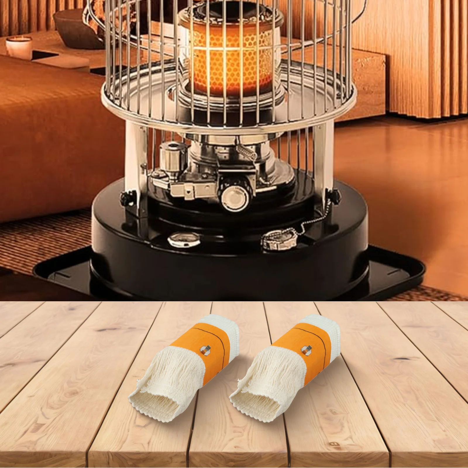 Replacement Core for Petroleum Stove 2pcs Oil Lamp Core Made with Glass Fiber Cotton for Extended Burn and Efficient Heating