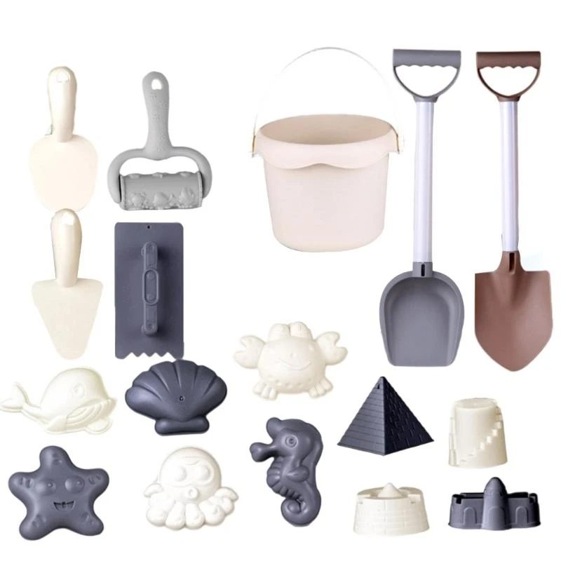 หาดทรายเด็กและน้ำเล่นชุดสีสดใสเพื่อดึงดูดความสนใจและสร้างแรงบันดาลใจให้เล่นสำหรับการผจญภัยชายหาด