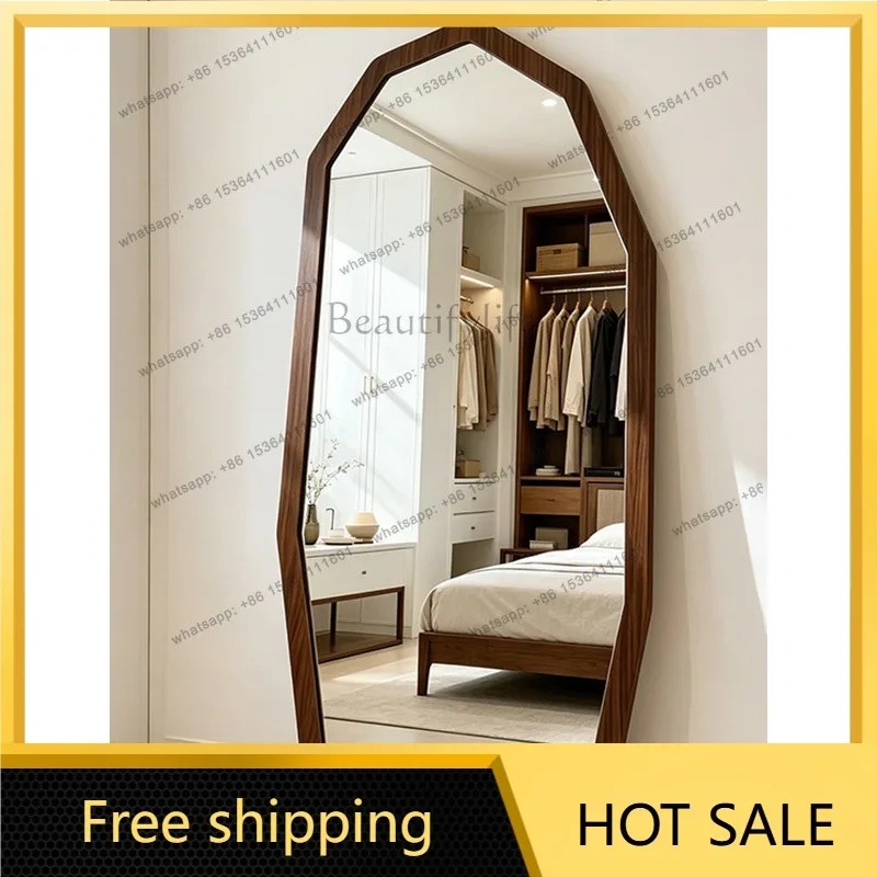 YJ French‑Style Irregular Floor‑Standing Full‑Length Mirror For Household Entryway Retail Dressing Space