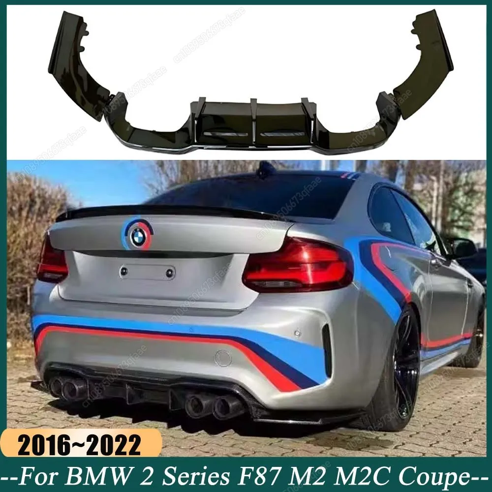 

Задний бампер автомобиля, разделитель губ, диффузор, комплекты кузова V-образного типа для BMW 2 серии F87 M2 M2C Coupe Competition 2016-2022, черный тюнинг из АБС-пластика