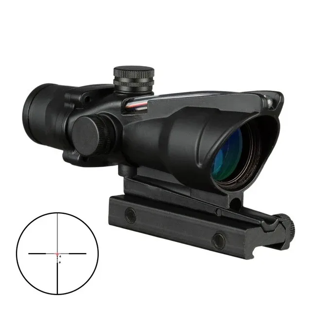 Bestsight 4X32 Jagd Zielfernrohr Echte Faser Optik Grenn Red Dot Beleuchtet Geätzt Absehen Taktische Optische Anblick 4