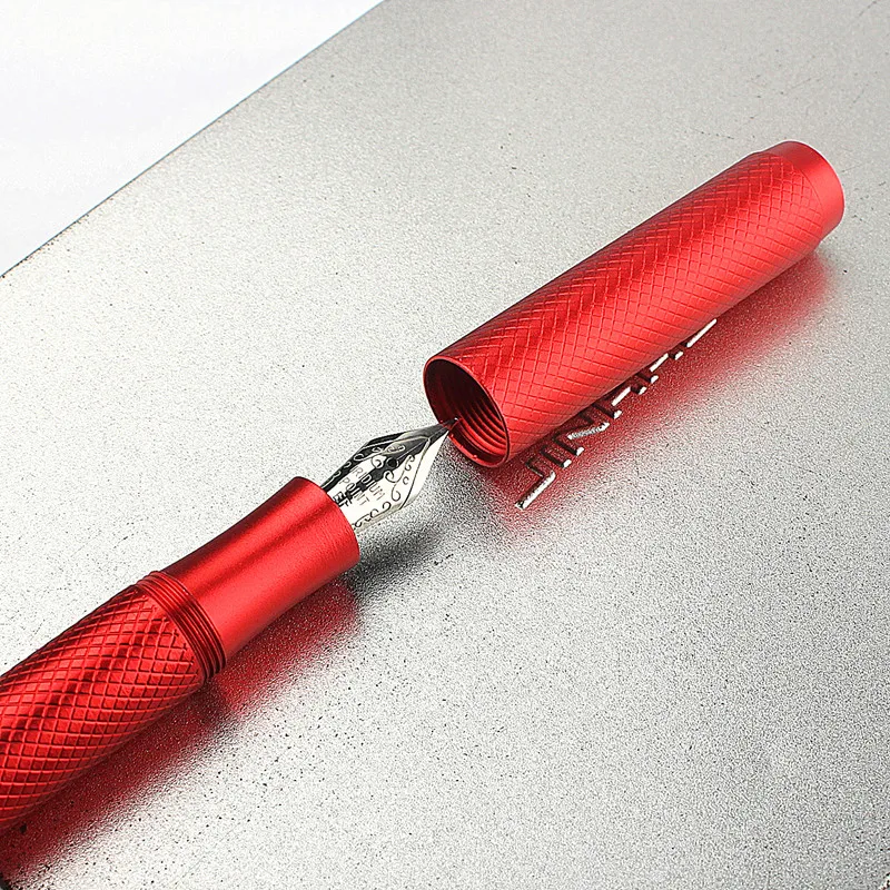 Imagem -06 - Metal Caneta-tinteiro Latão Bolso Canetas Spin ef f Nib Negócios Escritório Material Escolar Escrita Caneta de Tinta Kawaii Alta Qualidade