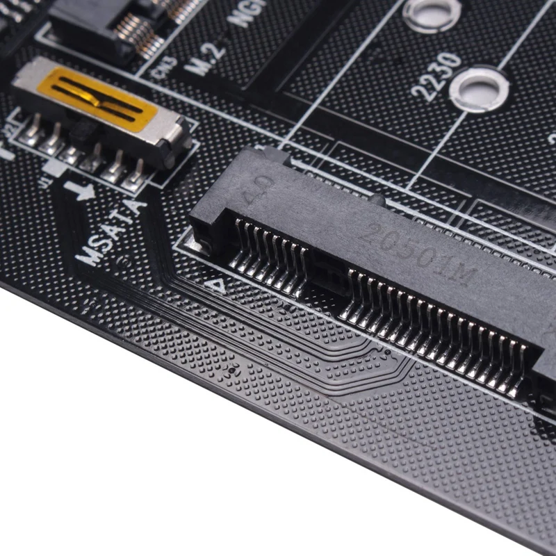 Tarjeta adaptadora 2 en 1 NGFF M.2 B + M Key Mini PCI-E o MSATA SSD a SATA III para Msata SSD completo/2230/2242/2260/22x80 M2