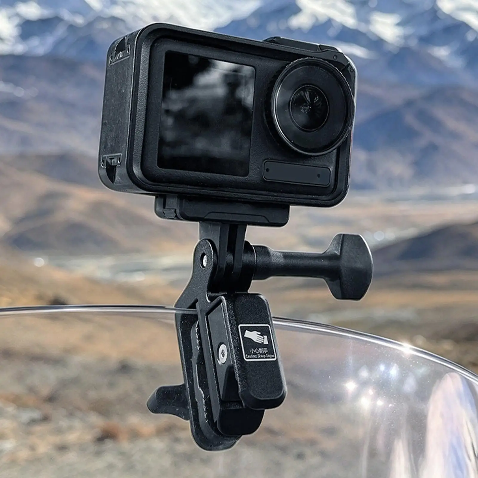 Motorcycle Windscreen Camera Mount Anti-Shake Video Recorder Holder Motorcycle Camera Clip For Long Trip Gravel Road Street High