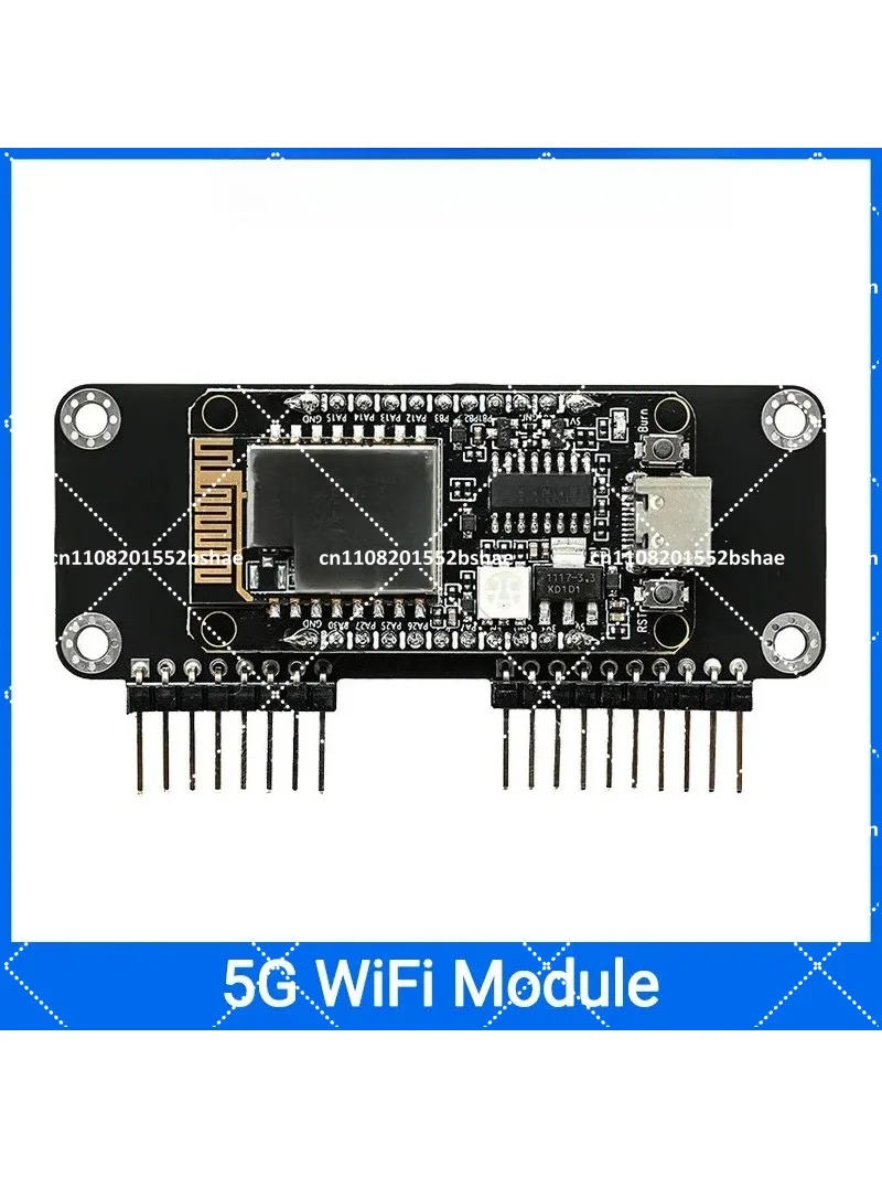 Dual-Band WiFi Module, 2.4G/5G Network Tool, Pre-Flashed Firmware, GPIO Add-On Board