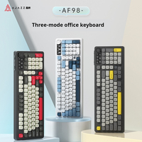 Ajazz Af98 Wireless Bluetooth Wired Three-Mode Rgb Keyboard Esports Game 4000mah Long Battery Life For Office Computer Gift