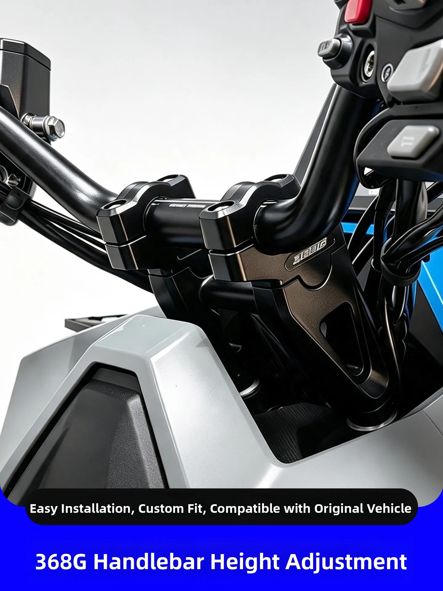 Aluminum Alloy Motorcycle Handlebar Riser Heightening Code for Zontes 368G Modification Long Distance Travel Commuting