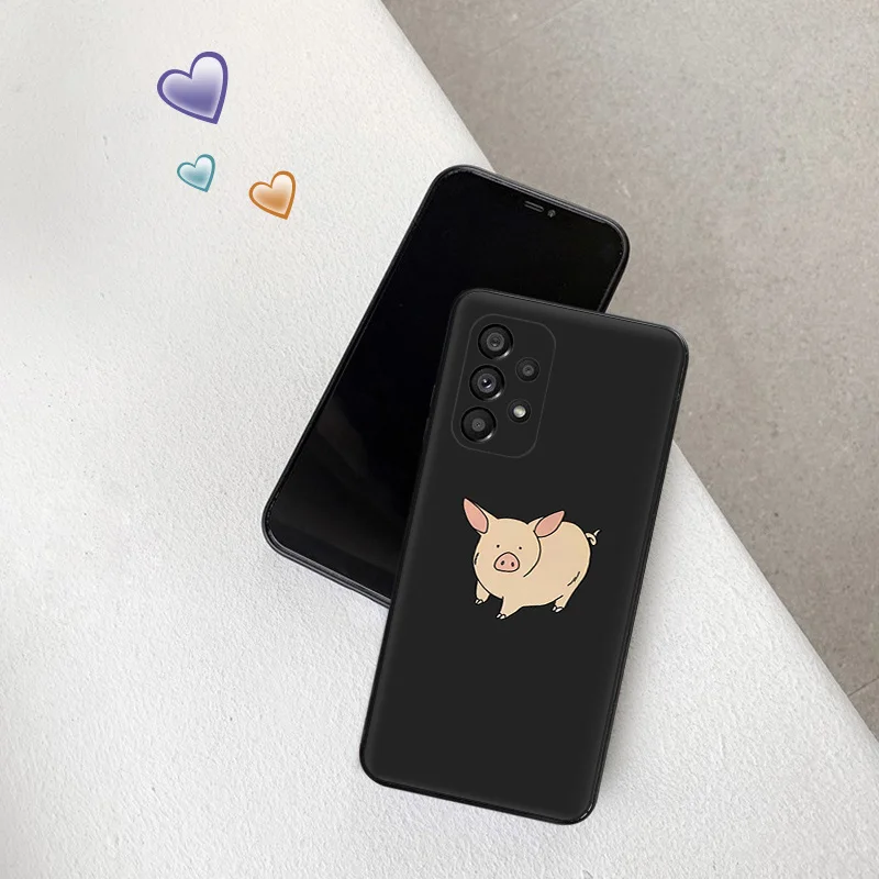 Phone Case for Samsung Note 10 Plus 9 8 A35 A55 S9 S8 A50 A70 A40 A41 A42 A06 A04 A05 Sloth Bulldog bunny duck Matte Back Cover