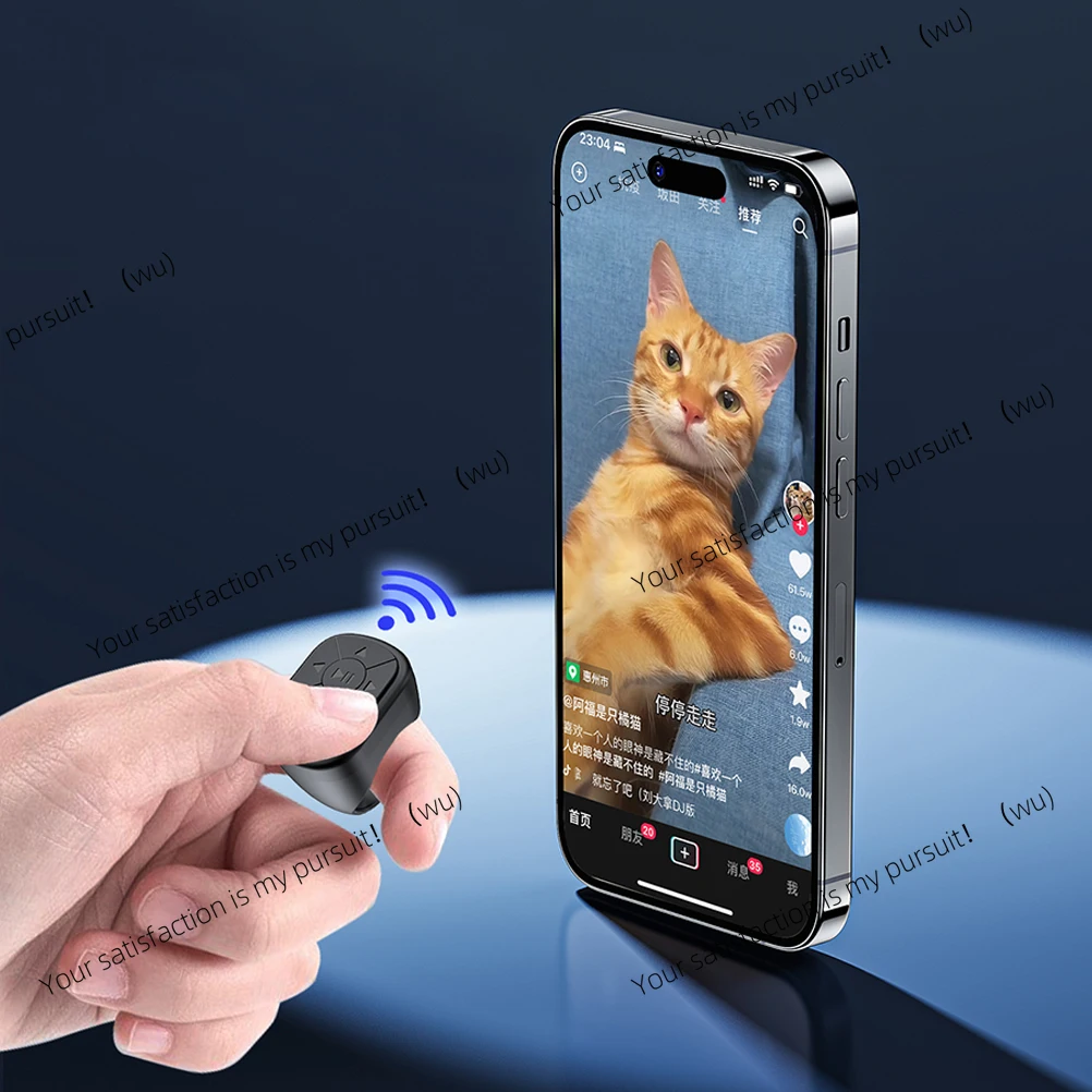 Bluetooth remote control scroll finger photo video like video novel page shutter ring multi-function lazy artifact