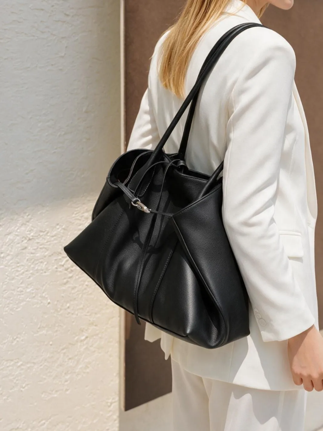 Hot-selling Women Bag Versatile Soft Genuine Leather Tote Bag Korean-style Simple Top-grain Cowhide Large-capacity Shoulder Bag