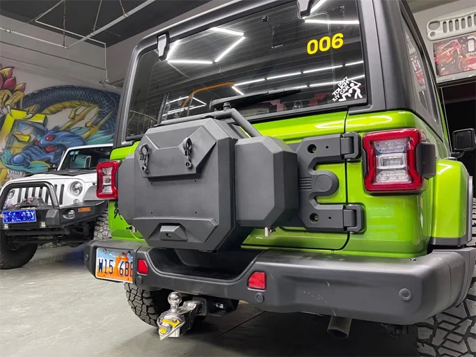 ملحقات قطع غيار السيارات حامل الأمتعة الخارجي صندوق معدات الأدوات الخلفية مناسب لـ J-eep Wrangler JL 2018+ #5