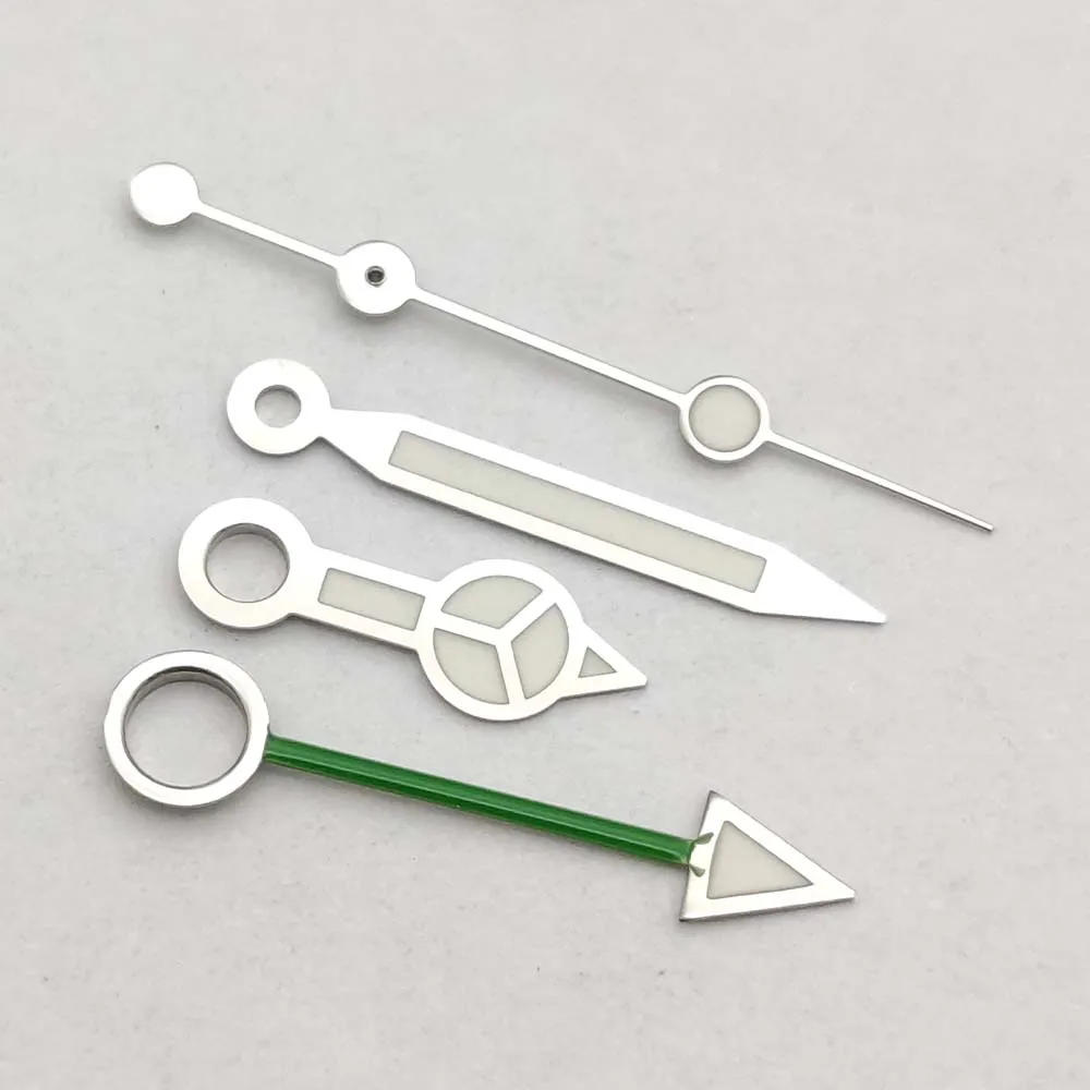 عقارب الساعة الرجالية مناسبة لملحقات استبدال اليد المضيئة باللون الأخضر لحركة الساعة GMT NH34