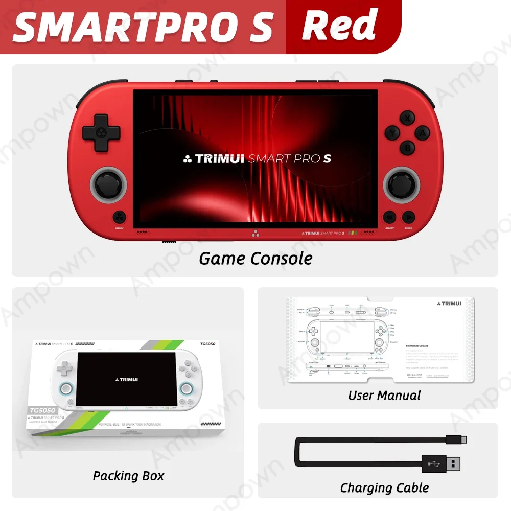 TRIMUI SMART PRO S Handheld Game Console 4.96''IPS Scherm Allwinner A523 Processor Hall Joystick RGB Verlichting TG5050 Game Player - afbeelding 1