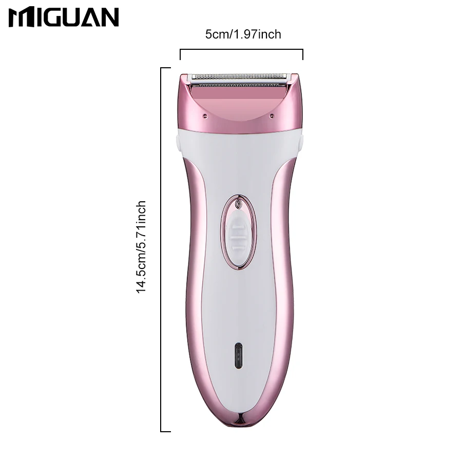 Women's Electric Shaver, Stainless Steel Blade, Multi-Purpose Aluminum Foil Shaver, with USB Charging, Used for Face, Armpit,
