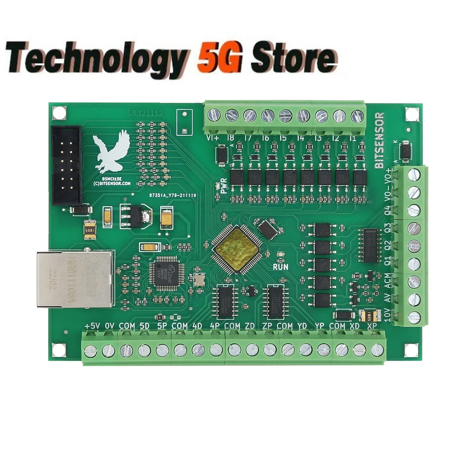 5-Axis Ethernet Motion Card Mach3 Breakout Board CNC Controller Board for Industrial CNC Milling Machine Engraver
