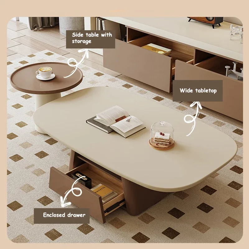 Mesa de centro de diseño nórdico de mediana edad, muebles estéticos, Mesa de salón, Mesa de comedor para el hogar, esquina, lujo moderno