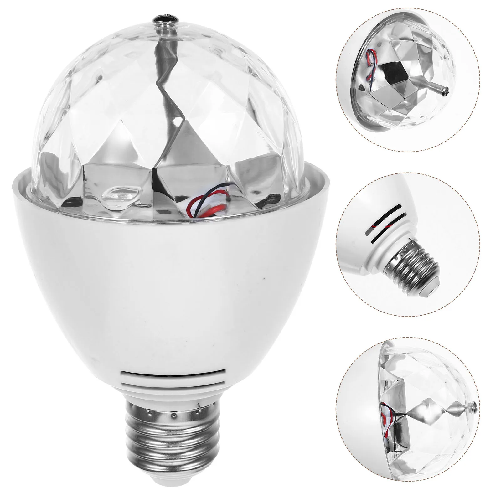 

8x8 см 3 Вт RGB вращающаяся светодиодная хрустальная шаровая лампа многоцветная для Dj Disco KTV вечерние сценическое освещение светодиодная лампа