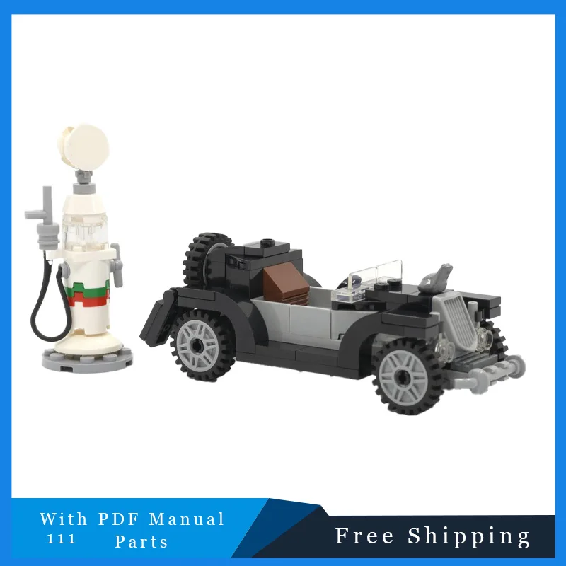 

111 шт. знаменитые роскошные черные винтажные автомобильные модульные строительные блоки, модель для образования детей, сделай сам, сборная игрушка, подарки на Рождество и день рождения