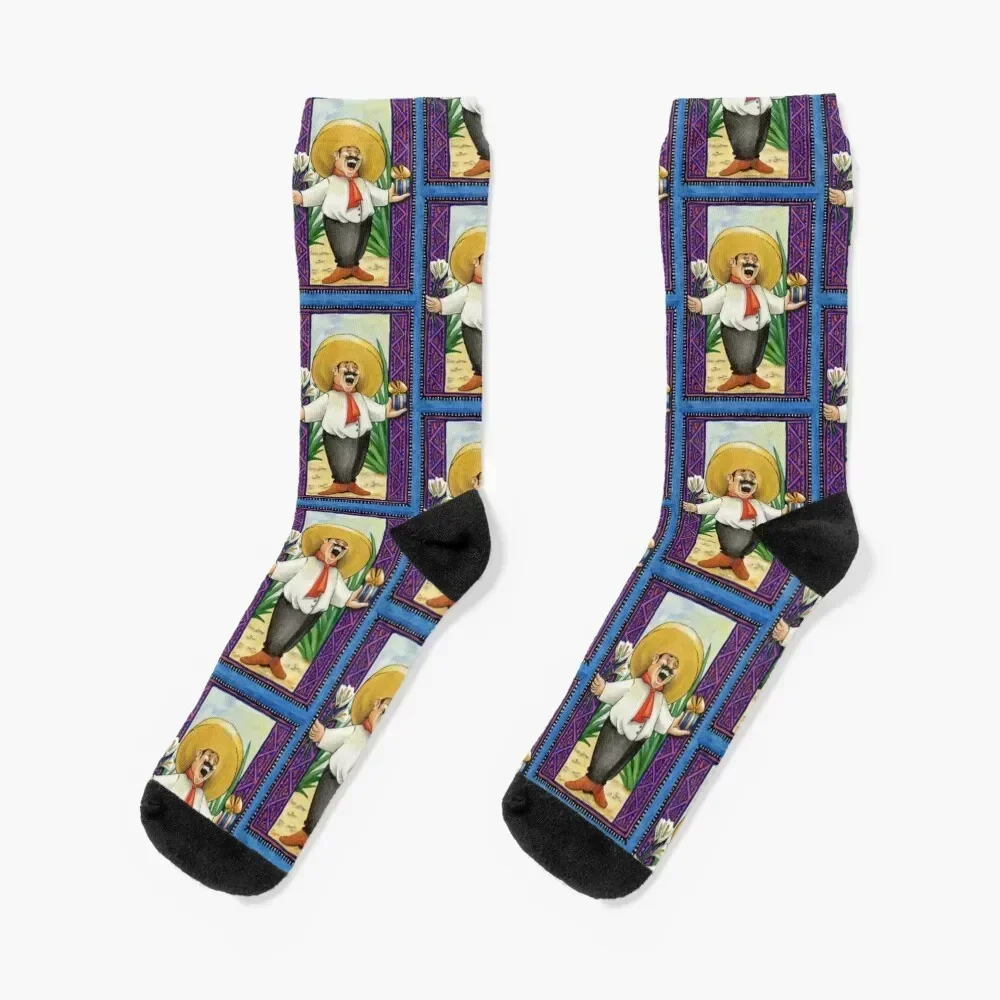 

MARIACHI SINGER Socks with print luxe Christmas anti slip football Luxury Woman Socks Men's