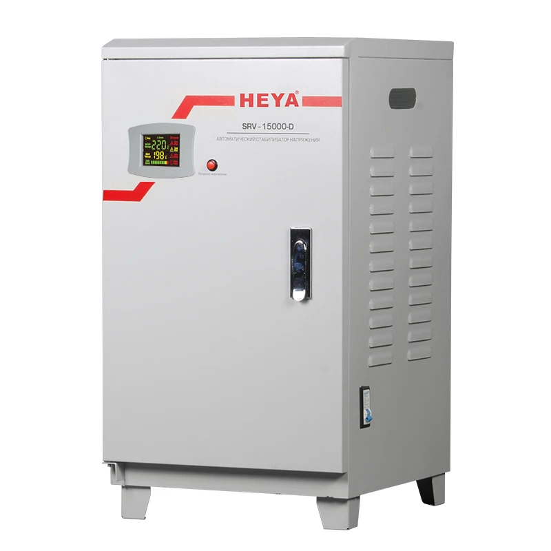 Single Phase 15KVA Power Manager Relay Type 220V Automatic Voltage Regulator with AC Current Light Emitting Diode Display