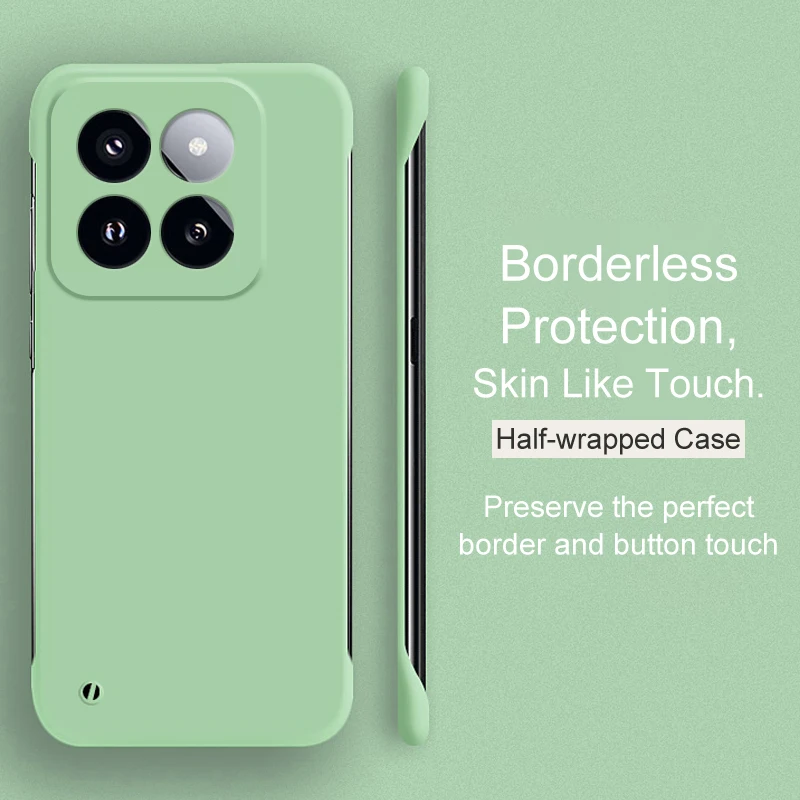 Ultra-Thin Candy Color Borderless PC Hard Case For Xiaomi Mi 14 13 13T 12 12X 12S 11 11T 11i 11X Pro Lite Ultra Back Cover Coque