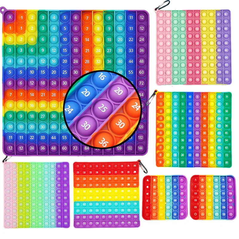 Children Educational Toys Digital Multiplication Table Game Fidget Math Manipulative for Kids Learning Stress Relieving