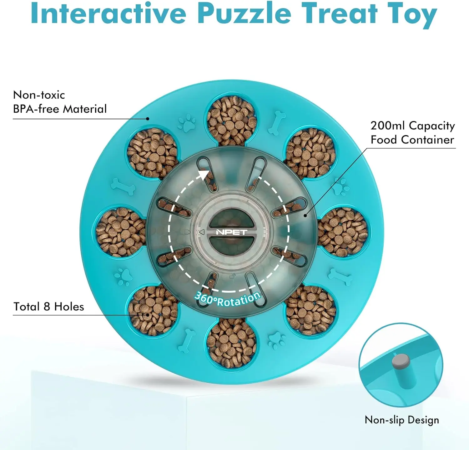 NPET Dog Puzzle Toy, Interactive Dog Toys for Small & Medium Dogs, Dog Enrichment Toys for Pet IQ Training & Mental Enrichment