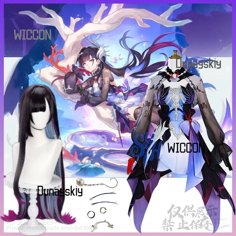 

Helektra Cosplay Game Honkai Star Rail Anime Costume Purple Black Sexy Dress Y2K Lolita Jirai Kei Girls 코스프레 Halloween Party Cos