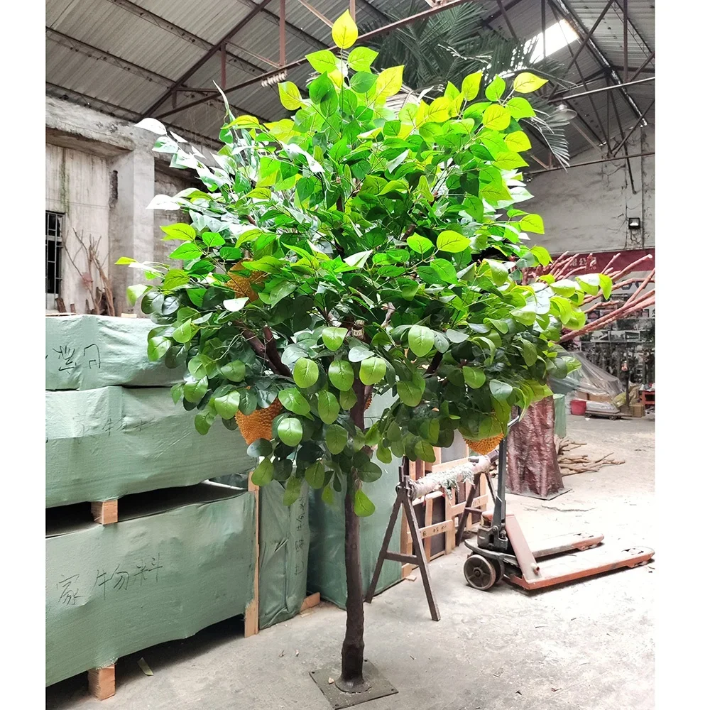 Outdoor UV resistant and corrosion-resistant artificial fruit tree durian tree biodegradable fiberglass plantas artificiales