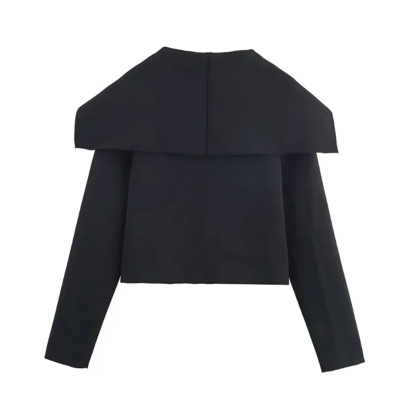 

Универсальная вязаная двубортная короткая куртка в европейском и американском стиле, осенняя новая женская одежда, дизайнерский смысл