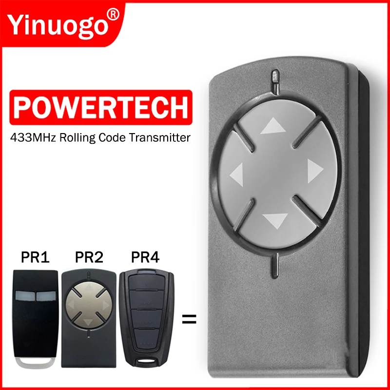 Powertech PR2 PR1 PR4 PR-2 Remote Control for Electric Gate 433MHz Rolling Code Transmitter Garage Door Opener Remote Control