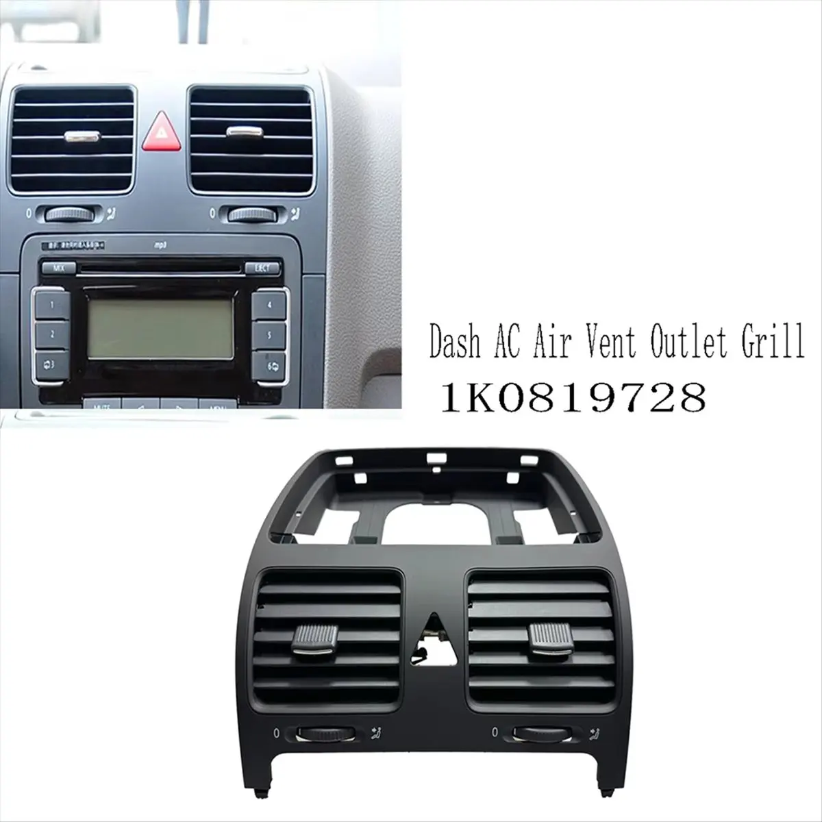 Super Sale Dash AC Air Vent Outlet Grill for VW Golf 5 GTI R32 Rabbit 2004-2009 1K0819728