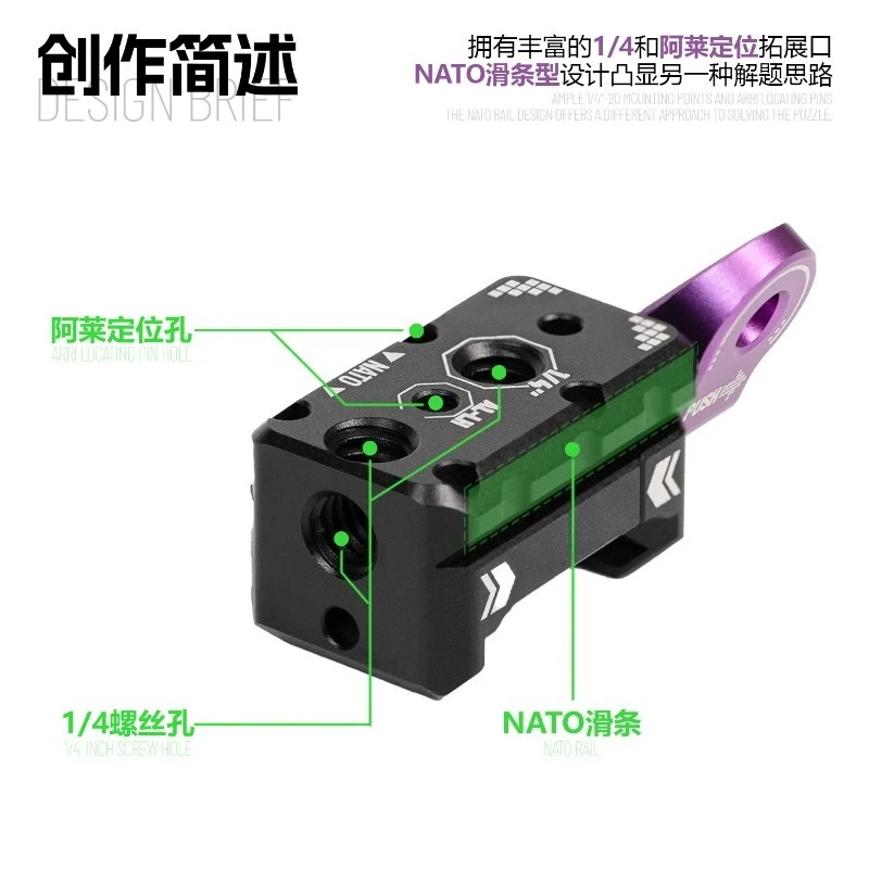 NATO Female Clamp Adapter 1/4