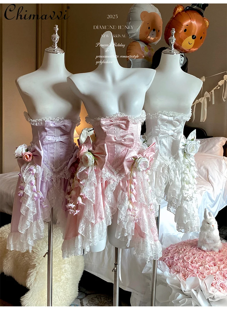 Super fata dolce fiore artificiale atmosfera romantica lisca di pesce cincher carino fiocco in pizzo giunture principessa cintura da donna