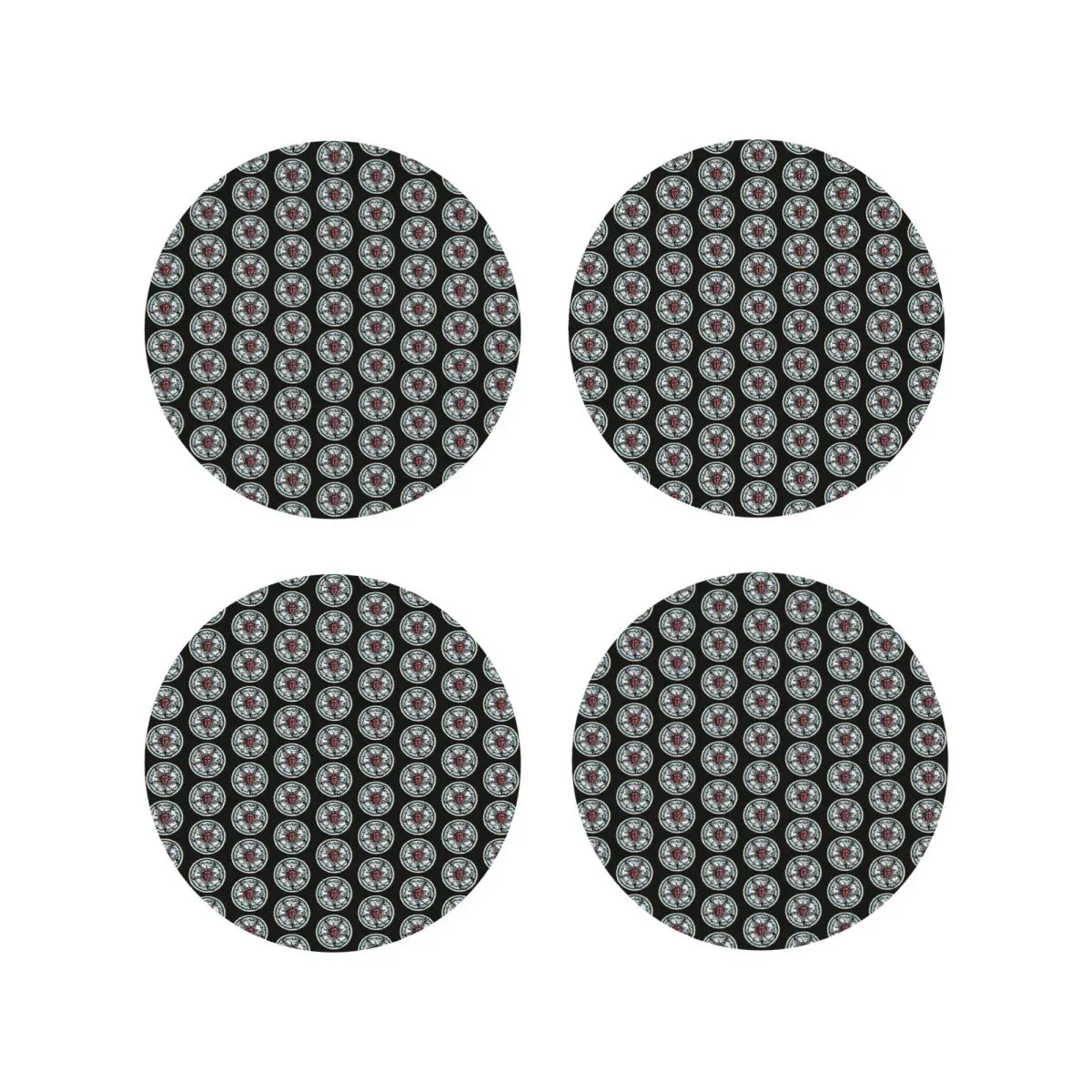 

Martin Luther Rose Lutheran Symbol Distressed Chalk 5 Solas Coasters Kitchen Insulation Cup Coffee Mats Tableware Pads Set of 4