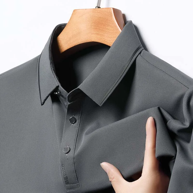Summer Men's Short-sleeved Printed High-end Designer High-quality Lapel POLO Shirt Business Casual Korean Style Trendy  New Top image 2