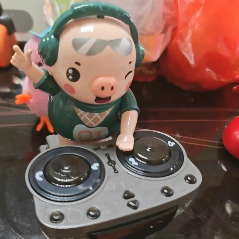 キッズ-dj-豚音楽おもちゃ電子ダンス人形カラフルな光効果楽しい音楽啓蒙年齢-3-6-トップ誕生日ギフト