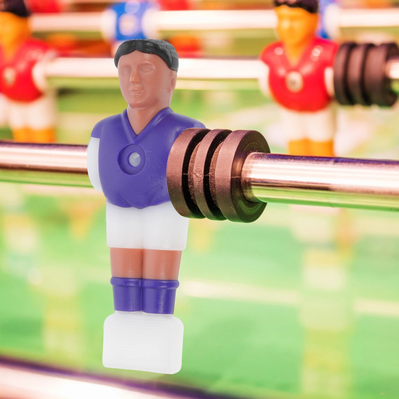 

6pcs Tournament Style Football Mini Players Kids Soccer Game Small Figures Tabletop Replacement Fits Standard Foosball Rods Any