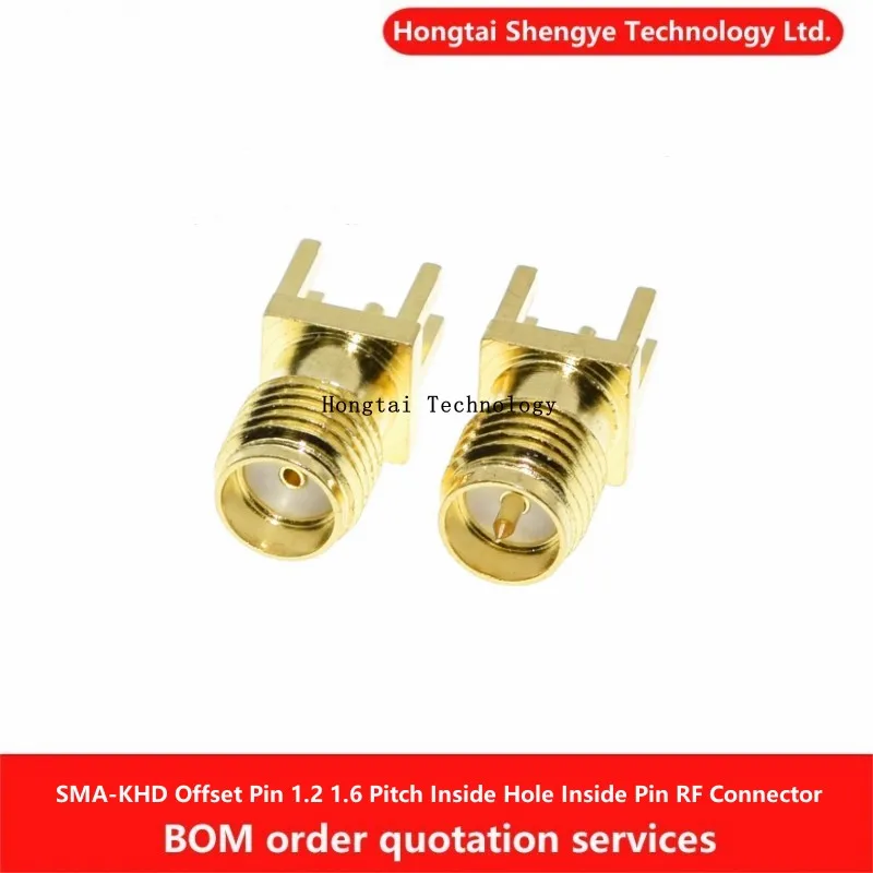 SMA-KE 1.2 1.6 Male Female Hole SMA-KHD Offset Pin 1.2 1.6mm Pitch Female Hole Female Pin RF Connector Straight PCB Mounting