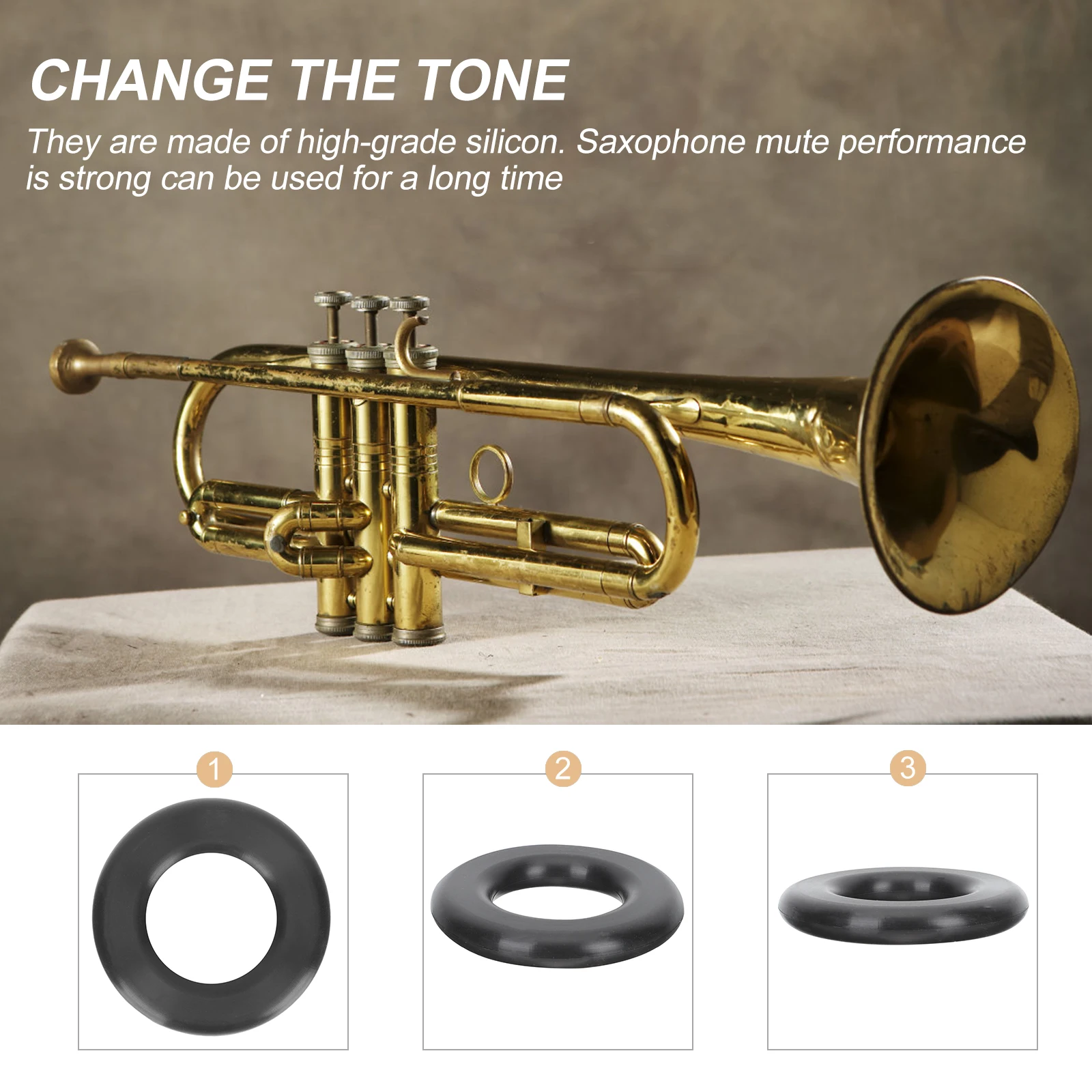 

Silicone Saxophone Mute Alto Accessories Sound Tone Filter Muffler Mouthpiece Protective Cap