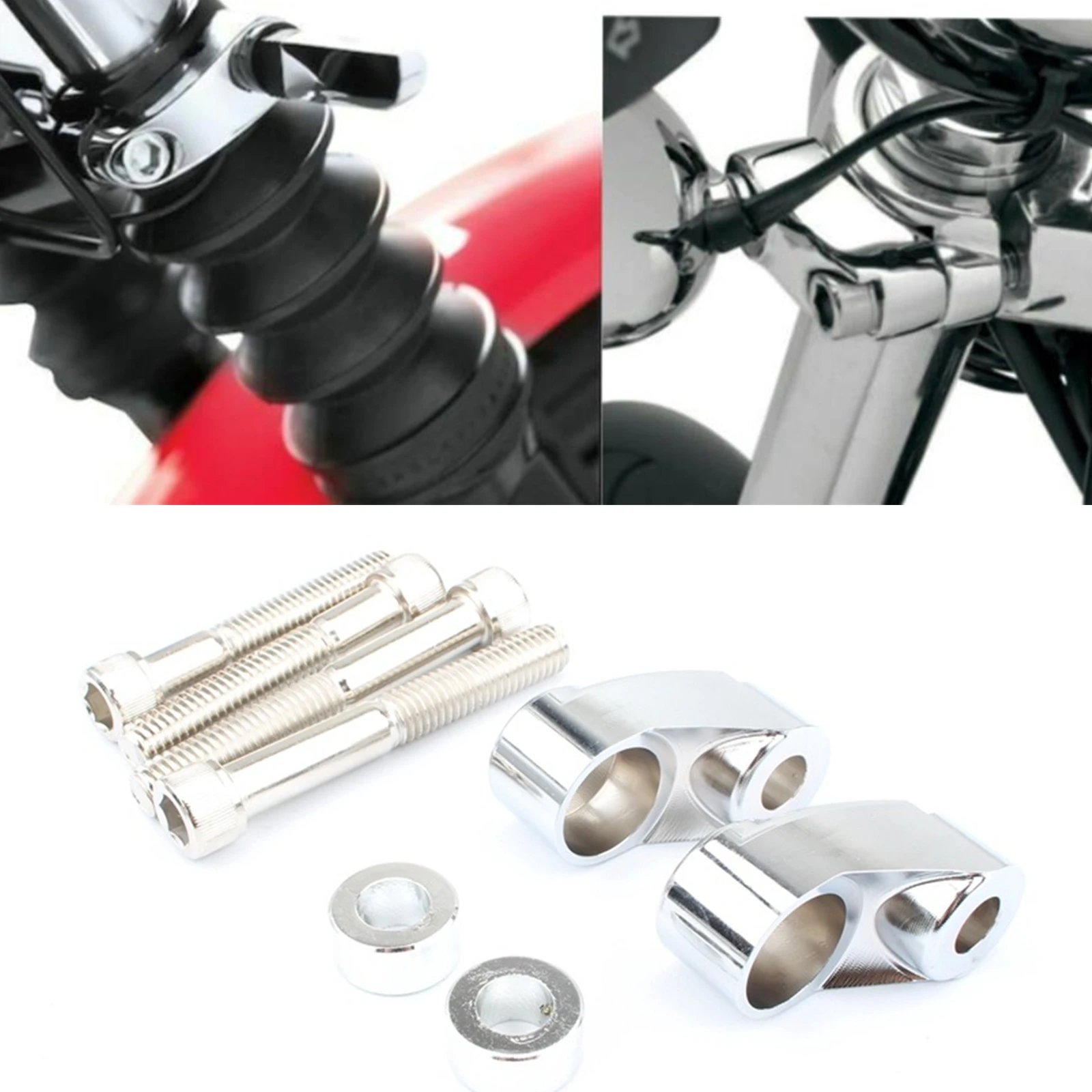 Motorbike Front Turn Signal Light Relocation Kit Fork Tube For Harley Sportster FXR FXD Dyna 39 mm 49 mm