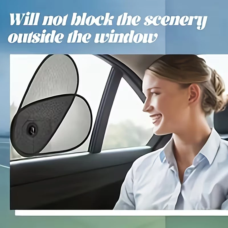 Adjustable Sunshade for Car Side Windows, Foldable, Sunscreen and Heat-Insulating, Does Not Obstruct the View, Side Window Sunsh