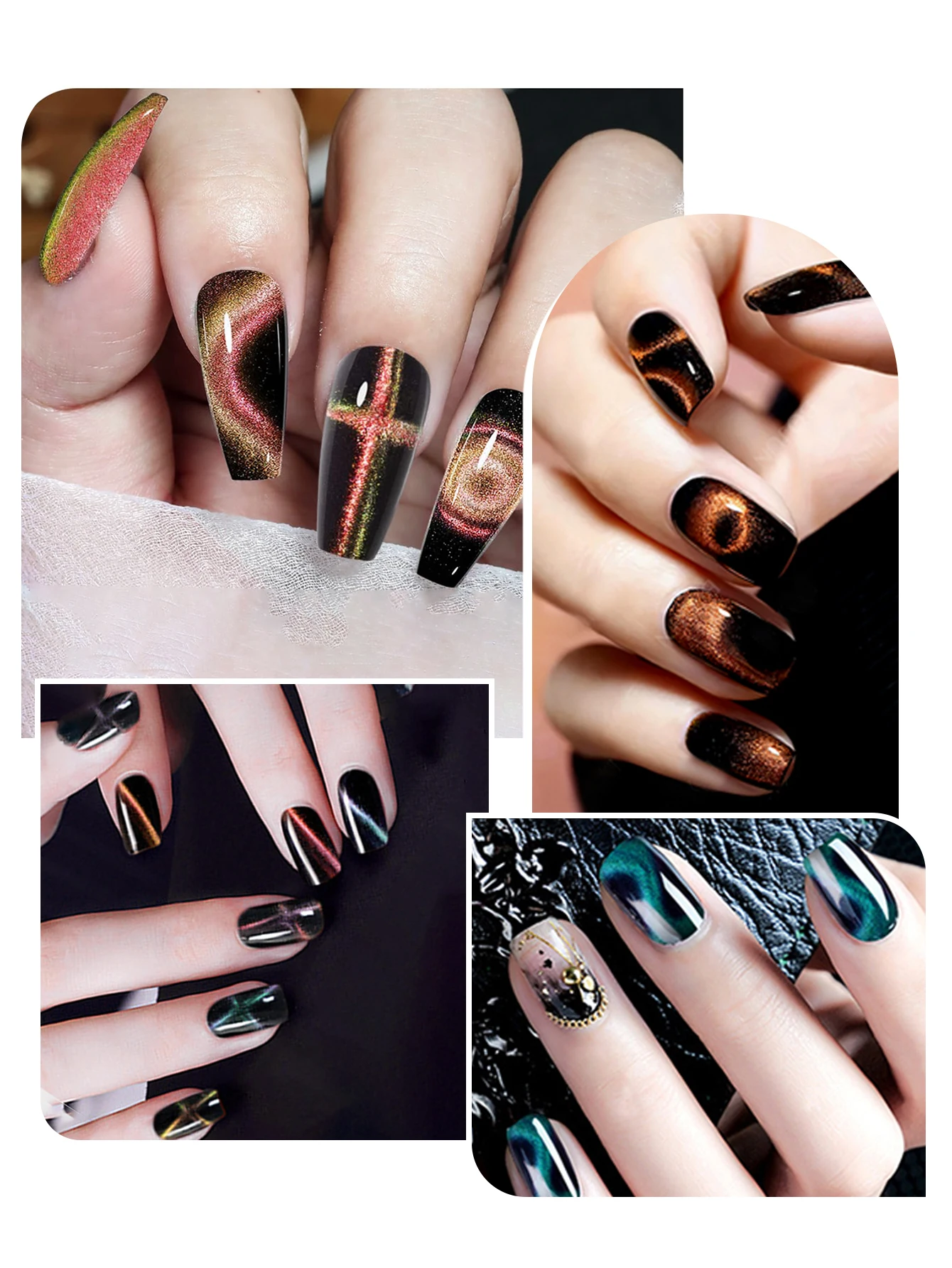 Aimant à ongles 3 en 1, aimant - Nail Art Mahogany Cat Eye avis et prix