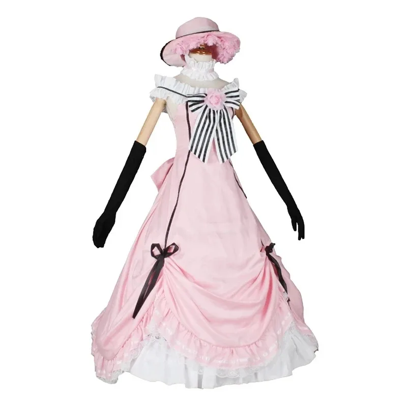 Black Butler Ciel Phantomhive-uniforme Robin rosa, disfraz de Cosplay, vestido Unises, peluca de Halloween, ropa de Anime para carnaval para mujer