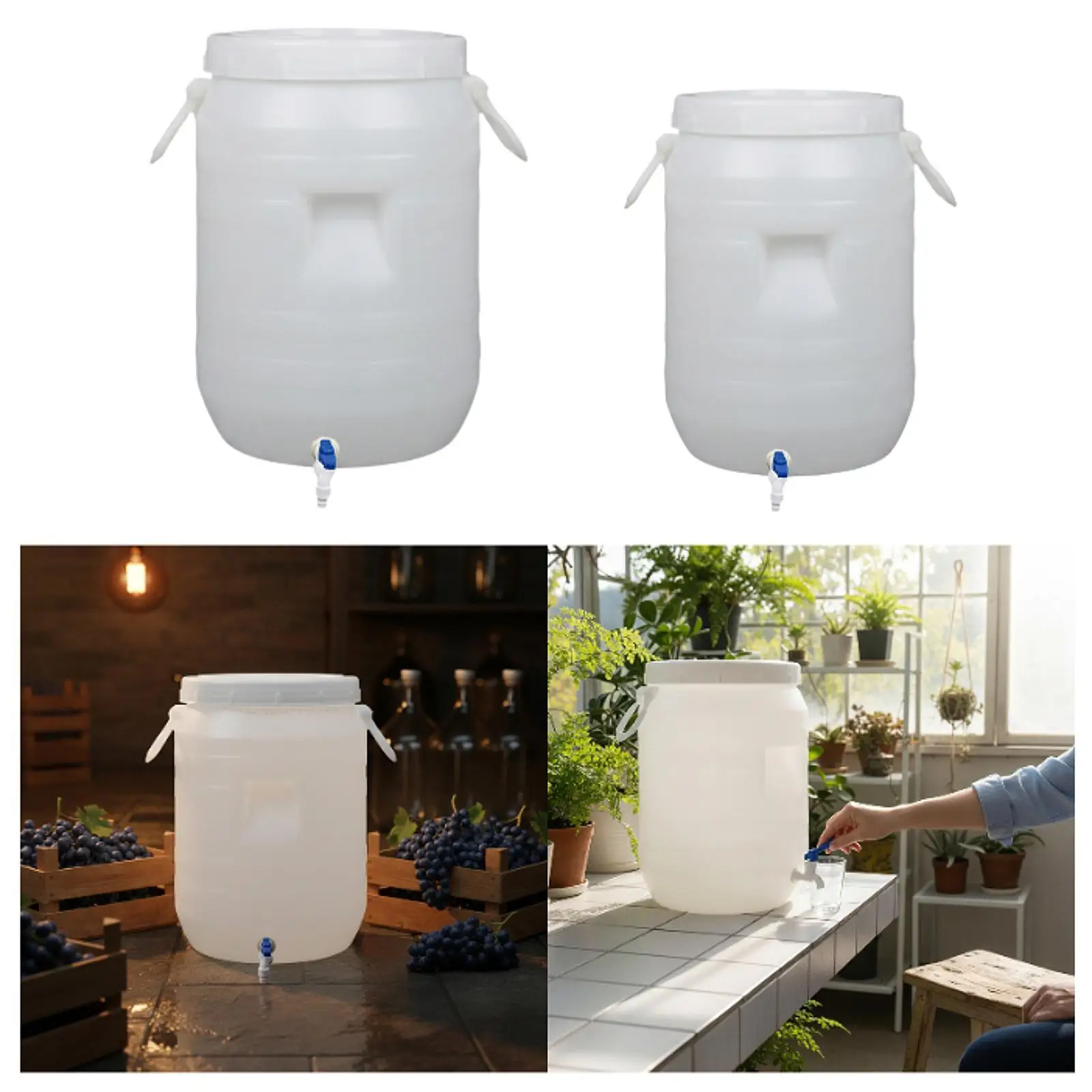 

Пластиковое ведро-контейнер для меда с крышкой, органайзер для хранения продуктов, для использования в помещении и на улице, для пчеловодства