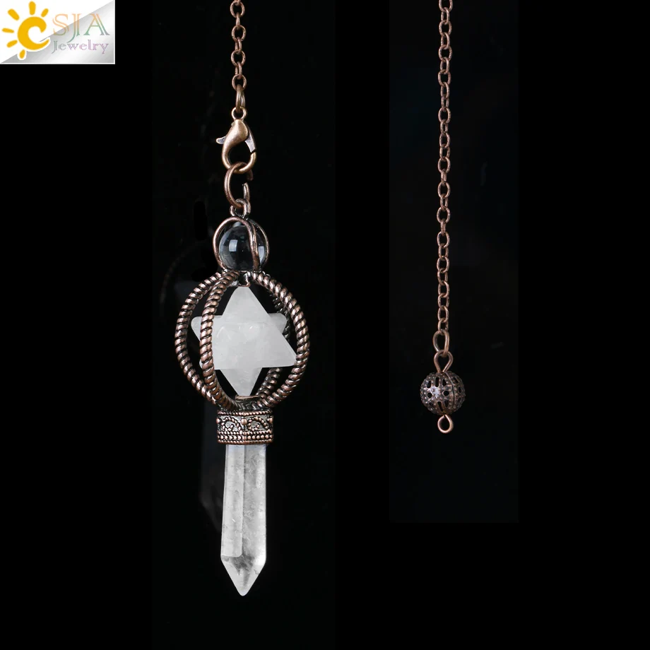 CSJA Esotericism Crystal Pendulum for Dowsing & Divination