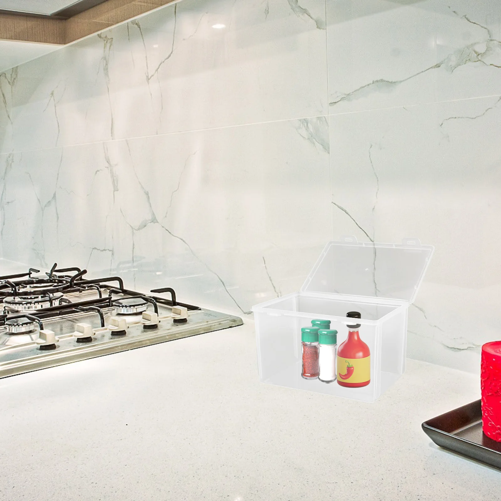 

Bread Storage Box Clear Plastic Toast Container Kitchen Storage Holder for Bread Cake Biscuit Preservation Crisper Food