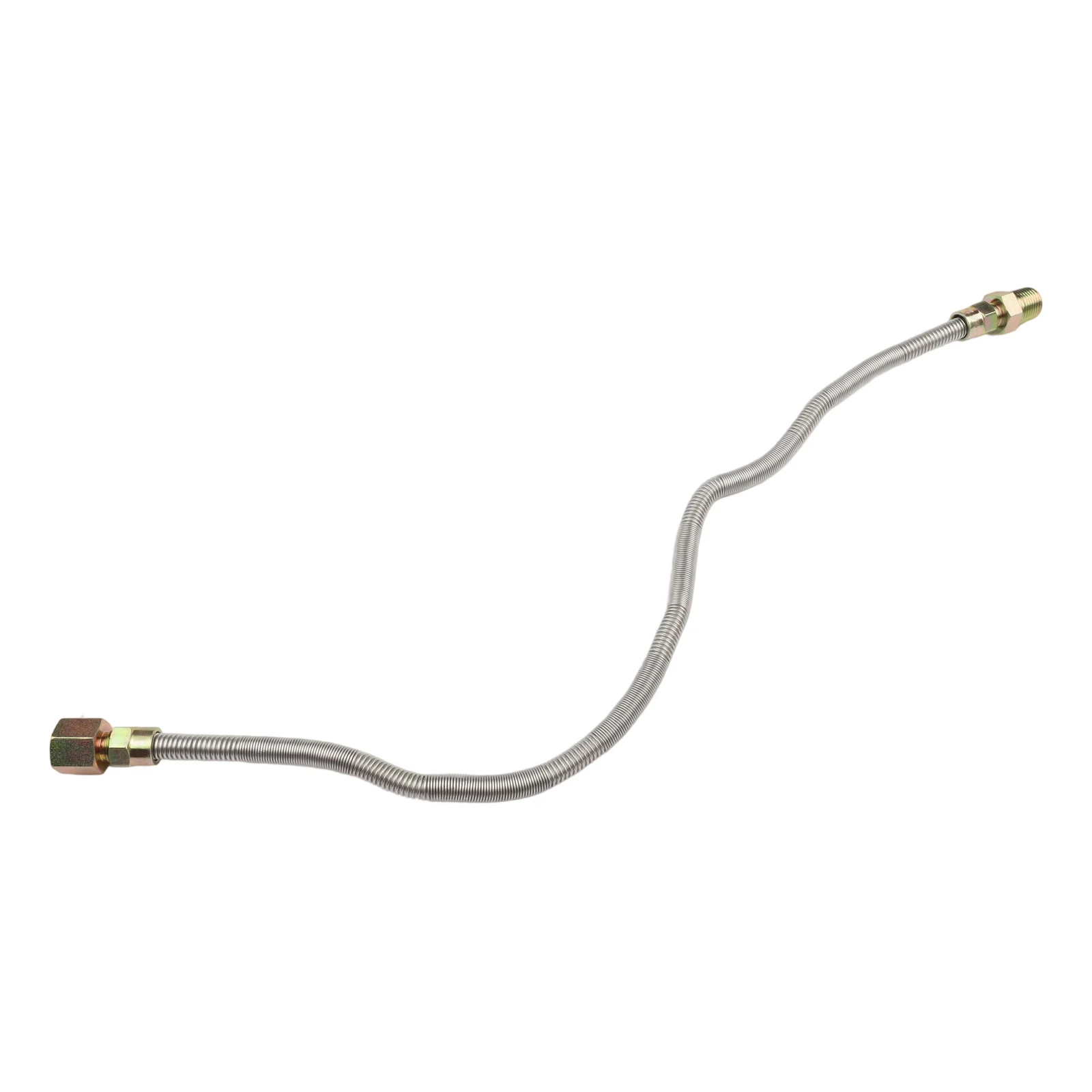 Adapter Silver Fireplace Hose for versatile Applicability Bellows Design Brass Male Adapters Easy Installation Heat Resistance