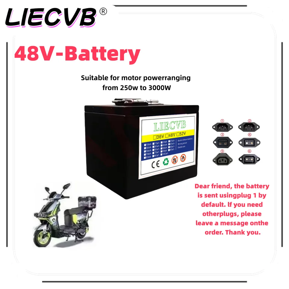 

Air fast transportation 48V New Full Capacity Power 18650 Lithium Battery 20ah-60ah Lithium Battery Pack Suitable for 250-2000W