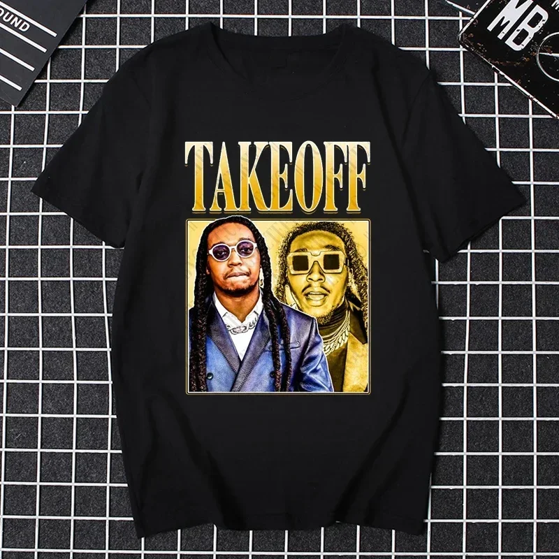 Funny Rap Band Men Clothing RIP Takeoff 1994 - 2022 Gone But Not Forgoten Graphic T Shirts Women Classic Harajuku Hip-hop Tops